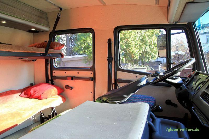 Ausbau der Doppelkabine des Expeditionsfahrzeugs zum Kinderzimmer