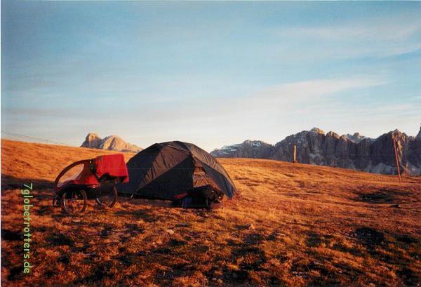 Unser Bergzelt auf der Plose