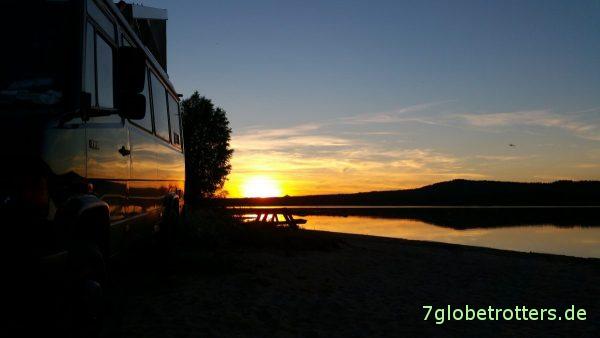22:43 Uhr: Sonnenuntergang in Schweden bei Särna