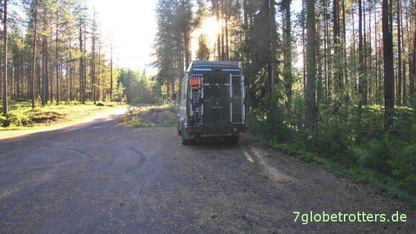 Einsamer Stellplatz am Kalixälven bei Tärendö 