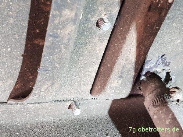 Befestigung der Sitzbänke im Wohnmobil: Unterboden Befestigung von Sitzbänken im Wohnmobil: Unterboden