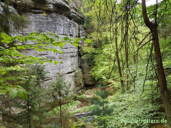 Wanderung durch die Böhmische Schweiz: Wilde Klamm und Prebischtor