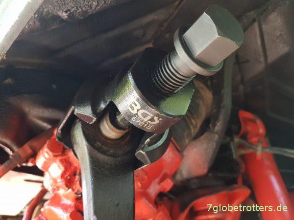 Werkstatthandbuch Reparatur Mercedes Lenkgetriebe LS2 A am MB 711 D / T2 undicht, Lenkgetriebe instandsetzen, öffnen und Dichtring wechseln
