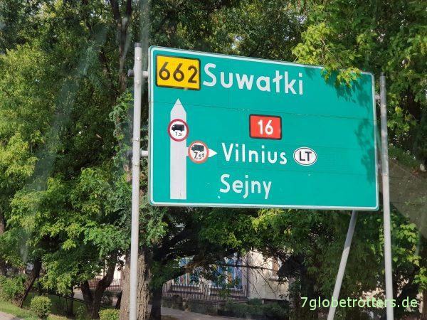 Polen: Auf der Route 61 nach Litauen, Pułtusk - Nowogród - Augustów - Suwałki - Marijampolė - Šakiai 