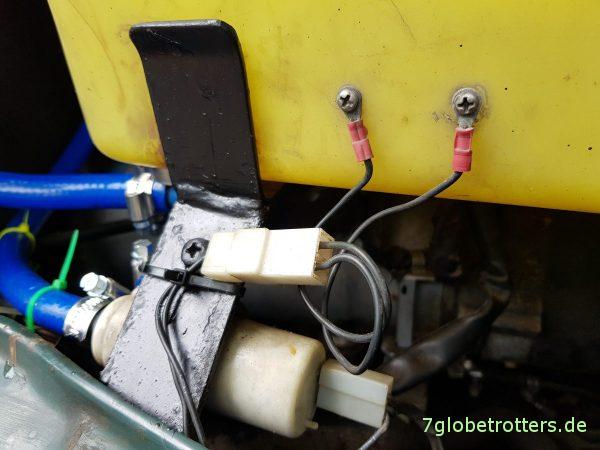 Scheibenwaschanlage überarbeiten und verbessern am Wohnmobil Mercedes MB 711 D