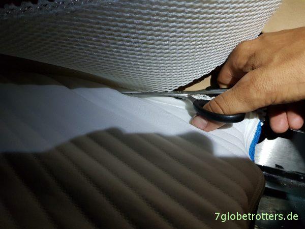 Matratzenunterlage im Wohnmobil-Hubdach nachrüsten gegen Stockflecken unter der Matratze