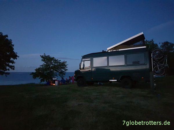 Estland: Schwierige Suche nach einem Stellplatz am Peipussee, Campsite Nemo Kodavere
