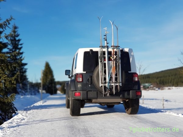 Heck-Skiträger Jeep Wrangler JKU aus Fahrradträger bauen