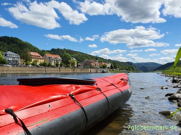 Paddeln durch die Sächsische Schweiz: Elbe Schöna-Königstein-Pirna im Grabner Riverstar und Gumotex Seawave