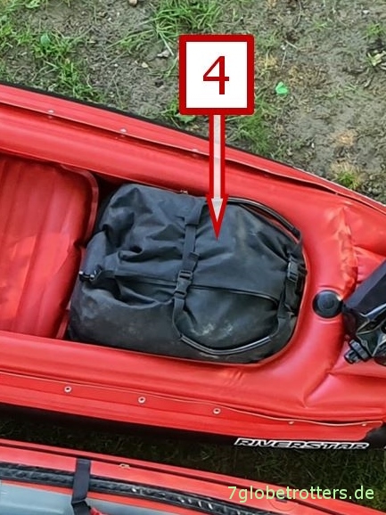 2er/3er Wanderkajak beladen: Wasserdichte Ortlieb-Taschen fürs Paddelgepäck