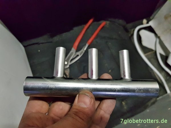 Dreifachverteiler für die Fußbodenheizung von Alde