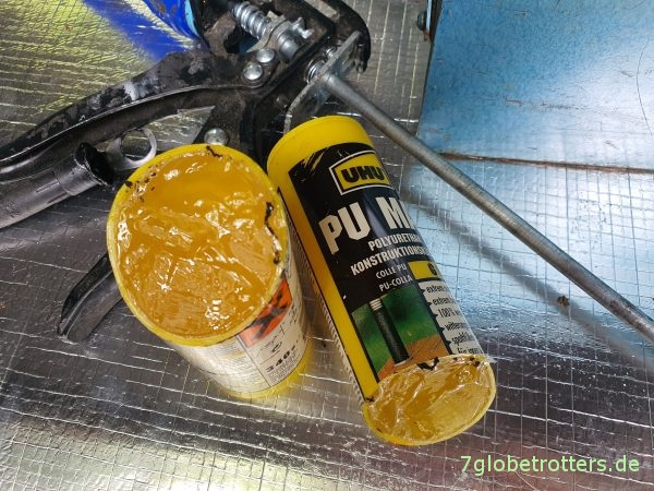 Korkboden verlegen im Wohnmobil mit Klebertest