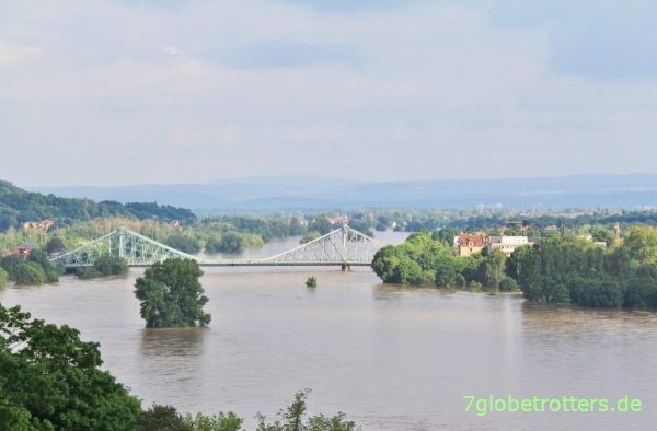 Keine gute Zeit fürs Paddeln: Hochwasser der Elbe in Dresden 2013