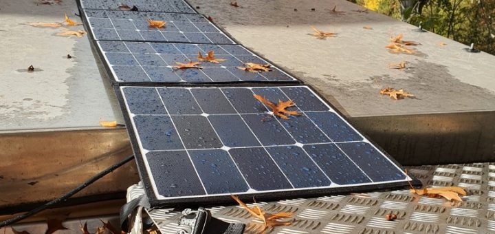 Faltbares Solarpanel Test Wohnmobil