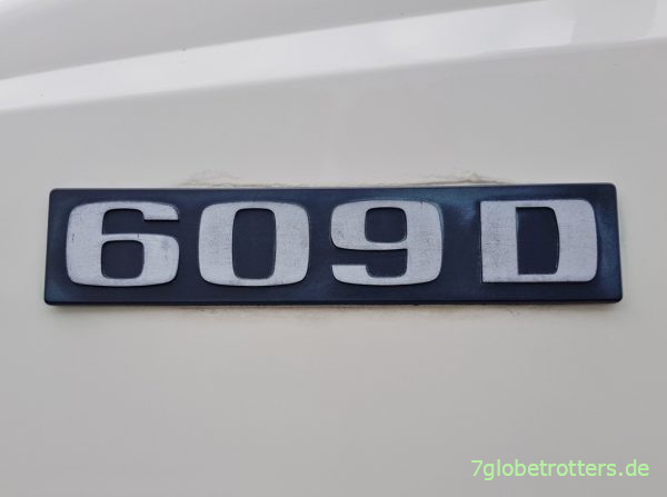 Mercedes 609 D Typschild