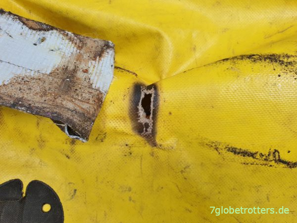 Ortlieb-Taschen reparieren mit LKW-Plane und PVC-Kleber
