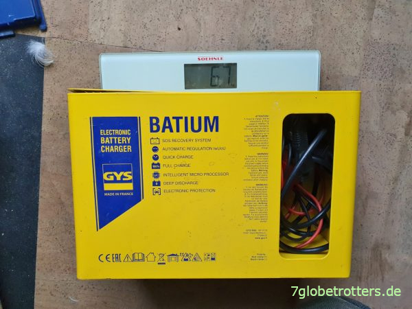 Gewicht des Batterie-Ladegeräts GYS Batium 15.2
