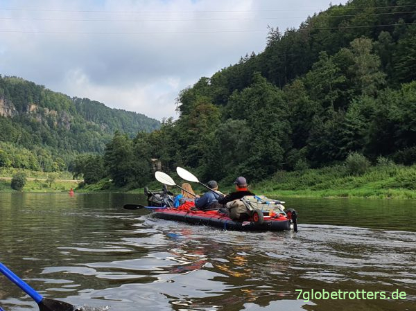 Grabner Riverstar XXL beim Paddeln auf der tschechischen Elbe