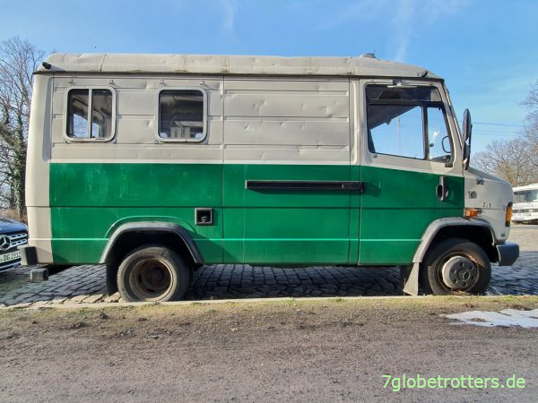 Diese Berliner Wanne auf Mercedes 609 hat schon einiges mitgemacht