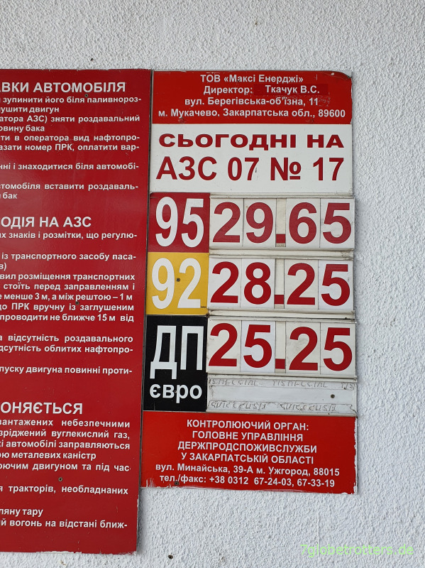 Tanken in der Ukraine: Preise für Benzin und Diesel