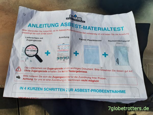 Anleitung für den Ivario Asbest-Test