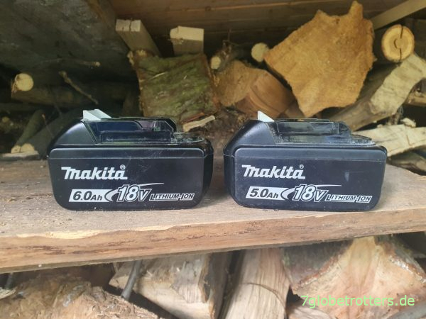 Vergleich Makita Akku-Kettensäge mit 5 Ah zu 6 Ah
