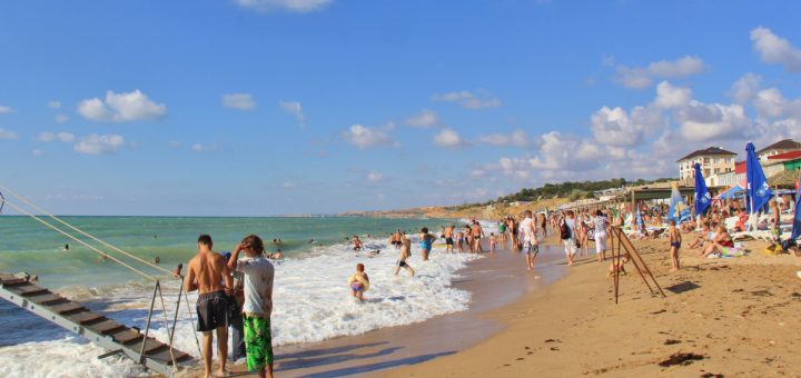Strand von Sewastopol, Krim, Ukraine