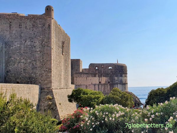Fort Puncjela und Bokar in der Stadtmauer von Dubrovnik