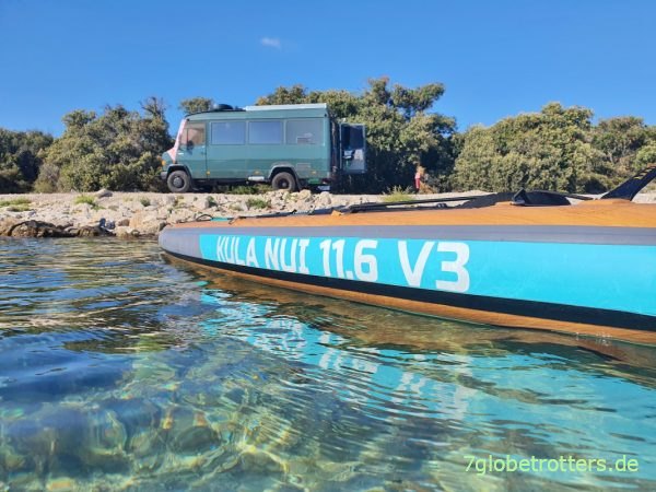 Test Touring-SUP MAKAIO Kula Nui in Kroatien auf dem Meer