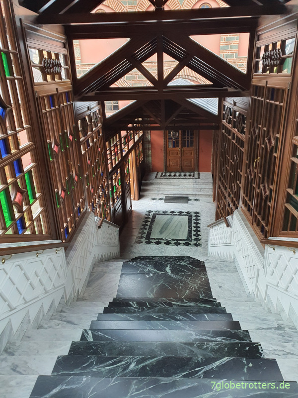 Treppenanlage zwischen Katholikon und Refektorium in Filotheou