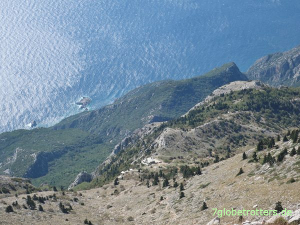 Beste Wanderroute zum Mount Athos von Süden über Panagia