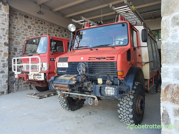 Unimog U2150L der Feuerwehrstation in Karyes, Mönchsrepublik Athos