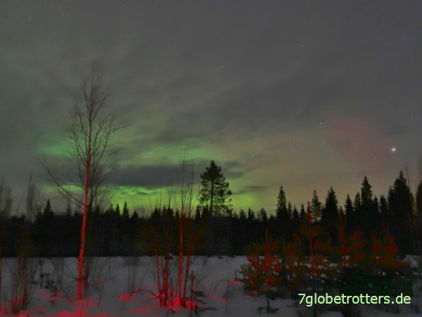 Polarlichter beobachten nördlich des Polarkreises in Schweden