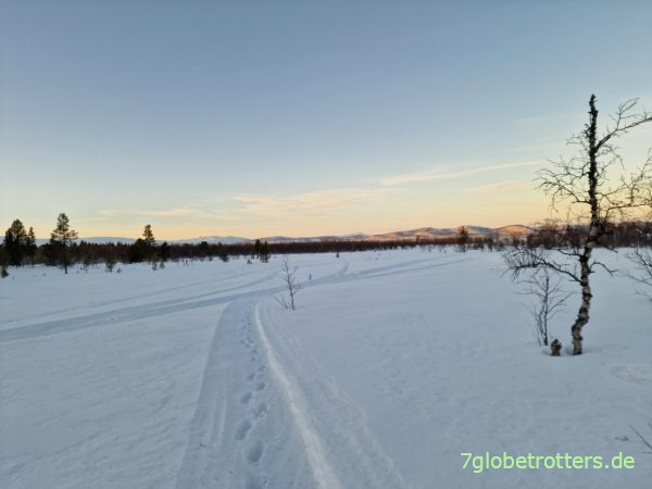 Perfekter Platz, um Nordlichter in Kiruna zu finden