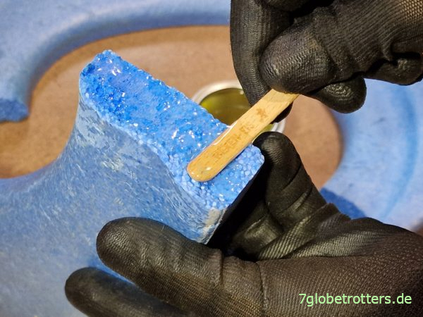 Polystyrol kleben mit Bindulin Plastik-Kleber