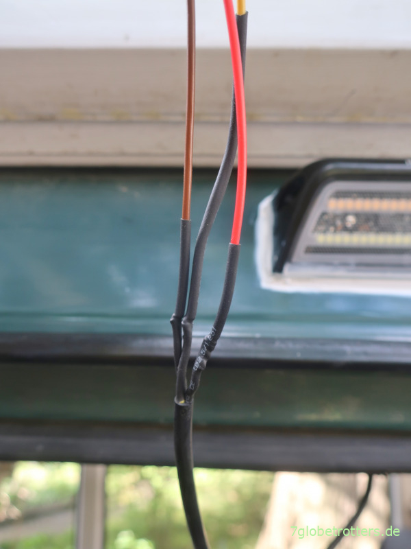 Kabelanschluss der LED-Außenleuchte am Wohnmobil nachrüsten