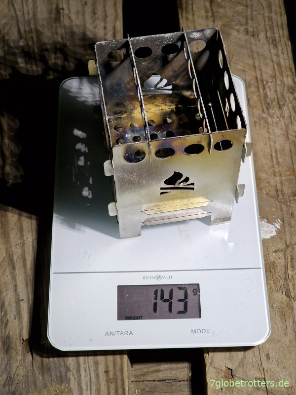 Gewicht der Bushbox Titanium im Test