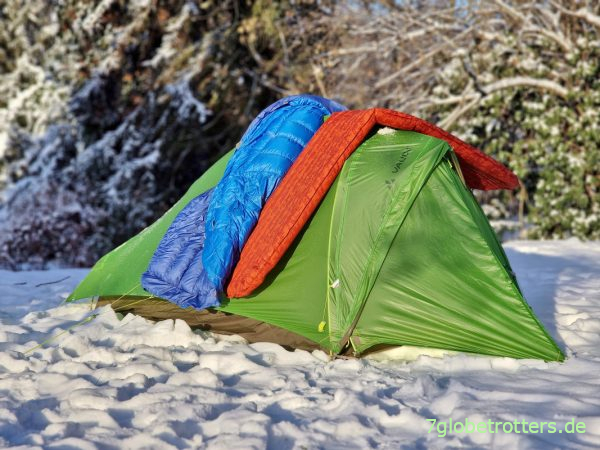 Test der Vaude Luft-Isomatte im Winter