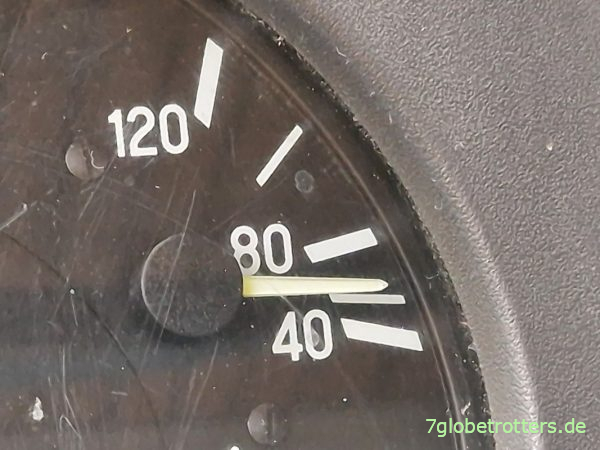 Die Dieselstandheizung braucht 15 Minuten bis auf 60 °C