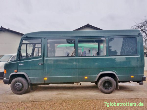 Mercedes 711 Fensterbus ohne Verdunklung als Wohnmobil