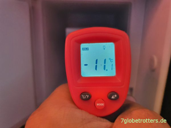Temperatur im Eisfach des reparierten Absorberkühlschranks