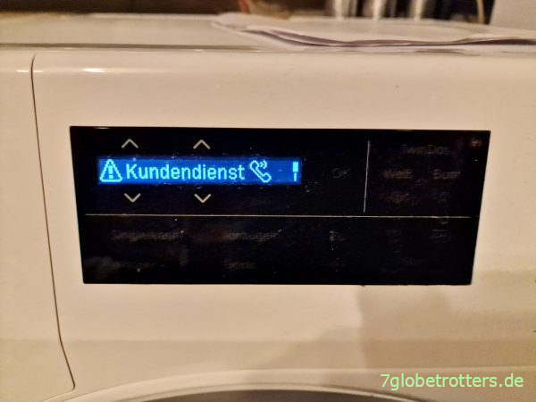 Kundendienstanforderung der Miele Waschmaschine W1