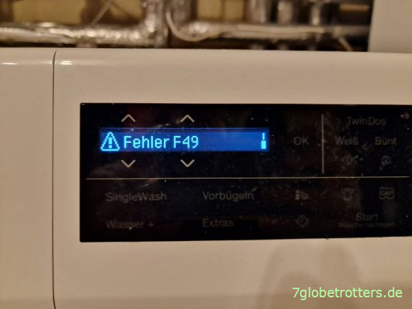Probleme der Miele Waschmaschine aufgrund von Fehler F49 - Elektronik