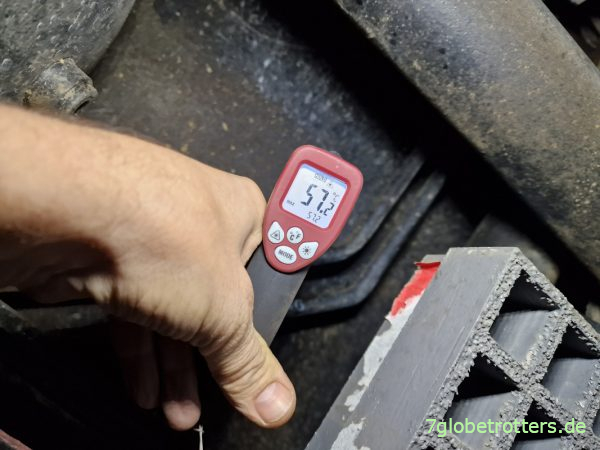 Vorlauftemperatur der Warmwasserheizung im Wohnmobil