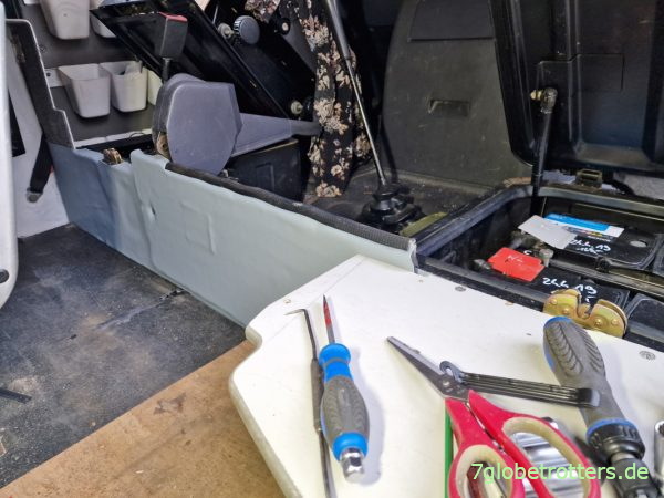 Thermische Trennung zwischen den Batteriekästen im Kastenwagen