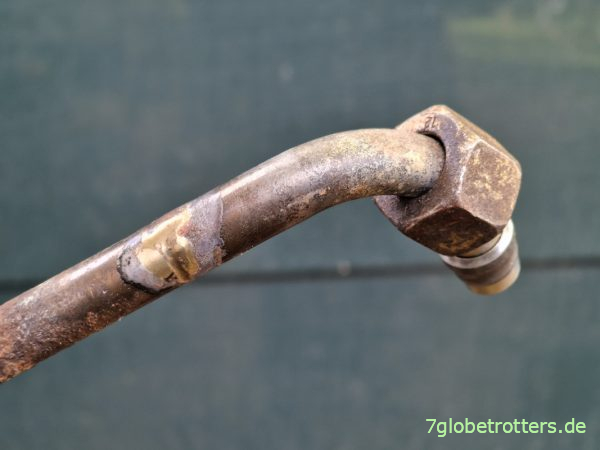 Hartlöten einer Hydraulikleitung mit Lötlampe und Silberlot