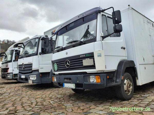 Leichte Klasse Mercedes 814 im Vergleich zu Atego 816 und 821