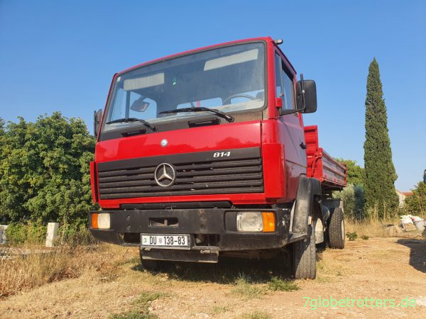 Mercedes LK 814 als Kipper in Kroatien