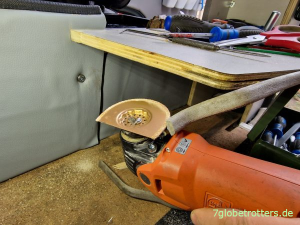 Nut für den Umleimer mit dem Multimaster machen