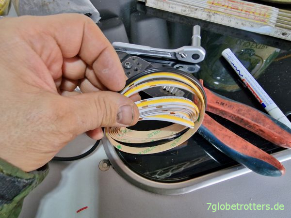 Selbstklebender 24V-LED-COB-Leuchtstreifen für den LKW